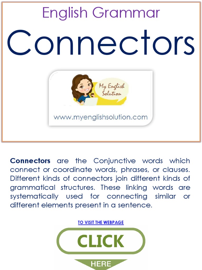 ConnectorsENGLISH GRAMMAR PDF