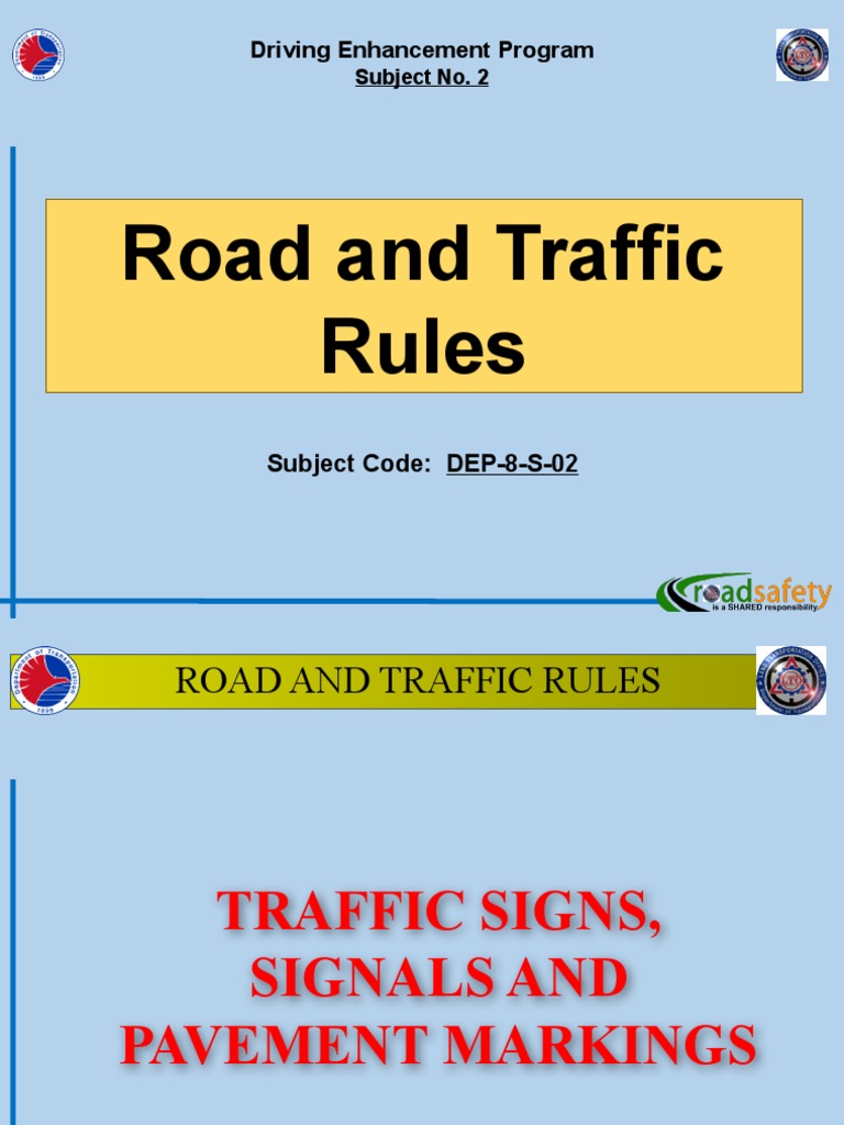 Traffic Rules and Signage Overview | PDF | Traffic | Intersection (Road)