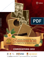 Convocatoria Festival de Música MANGOSTINO DE ORO 2023