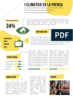 Póster Científico Cambio Climático Informativo Colores Verde y Amarillo