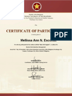 Basic Life Support Webinar Certificate