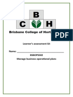 Learner's Assessment Kit BSBOPS502 V1 Jan 2022