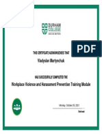 Workplace Violence and Harassment Prevention Training Module 202143