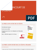 Le Prix Goncourt de Lycéens