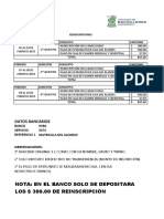 Tabla de Reinscripción I PDF