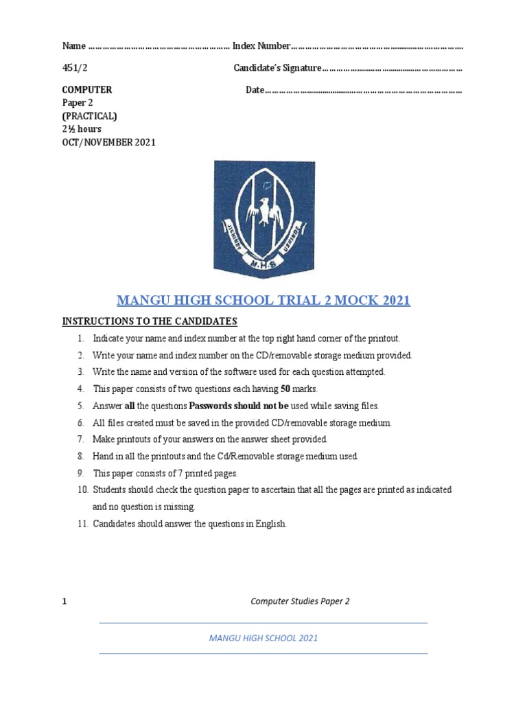 Computer Paper 2 PDF Salary Computer File