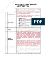 Profil Indikator Mutu Admen Tahun 2023 UPTD. Puskesmas Kuta II (PMK No. 30 Tahun 2022