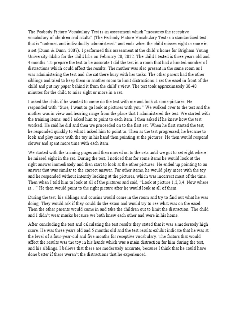 PPVT | PDF
