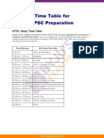 Time Table For Upsc Preparation 18