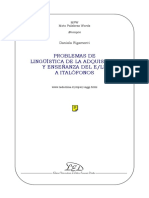 Adquisición y enseñanza del italiano como lengua extranjera para hablantes de lengua materna italiana