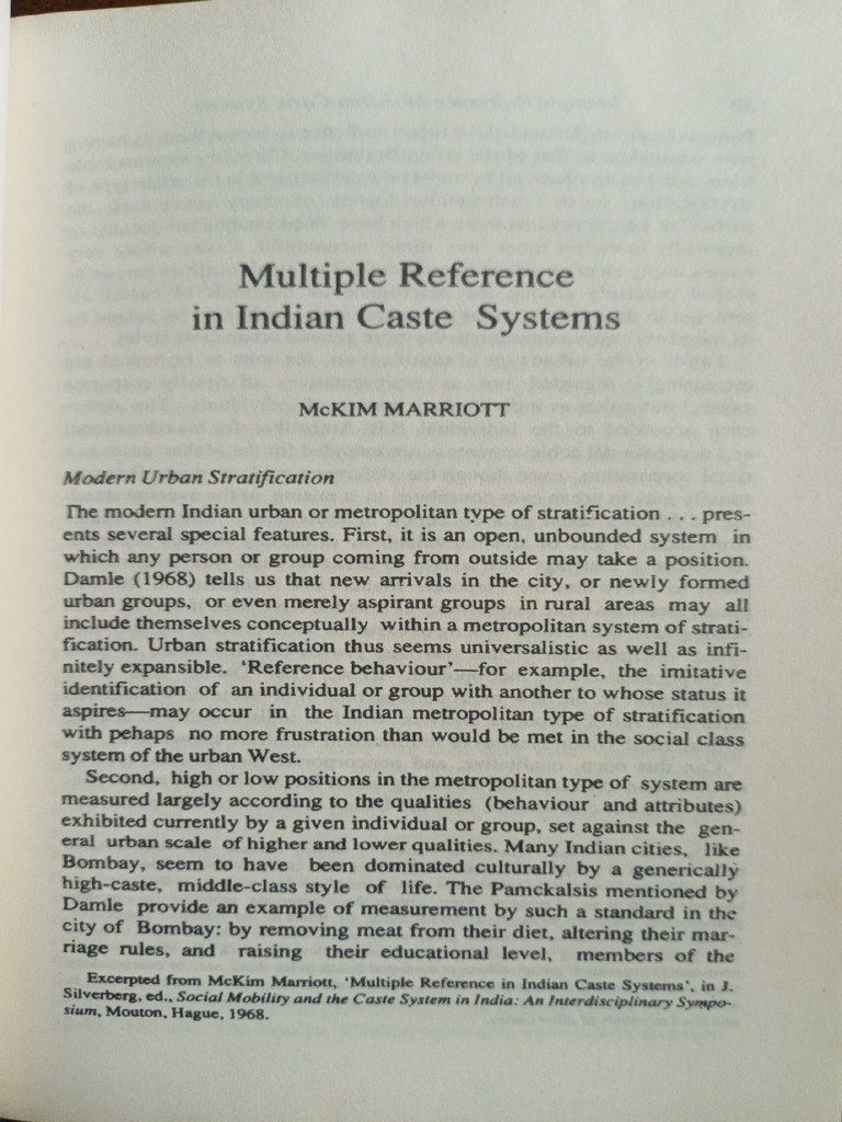 Urban vs Rural Caste Stratification in India | PDF | Caste | Social ...