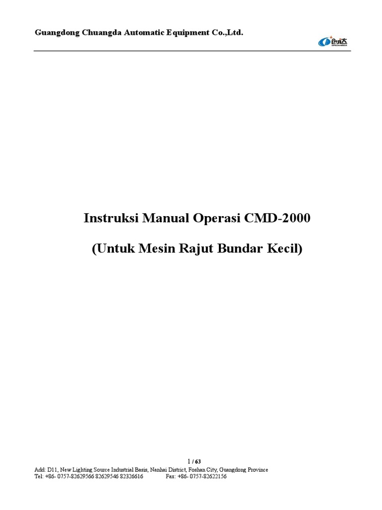 CMD-2000 Operating Instruction Manual Indonesia | PDF | Komputer ...