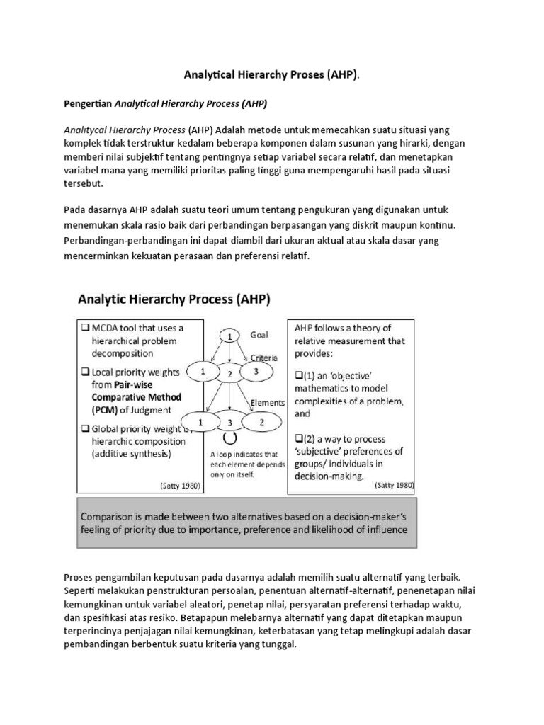 Pengertian dan Proses AHP | PDF | Komputer