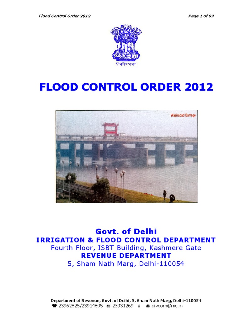Delhi Flood Control Order 2012 | PDF | Hydrology | Physical Geography