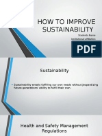HOW TO IMPROVE SUSTAINABILITY Revised