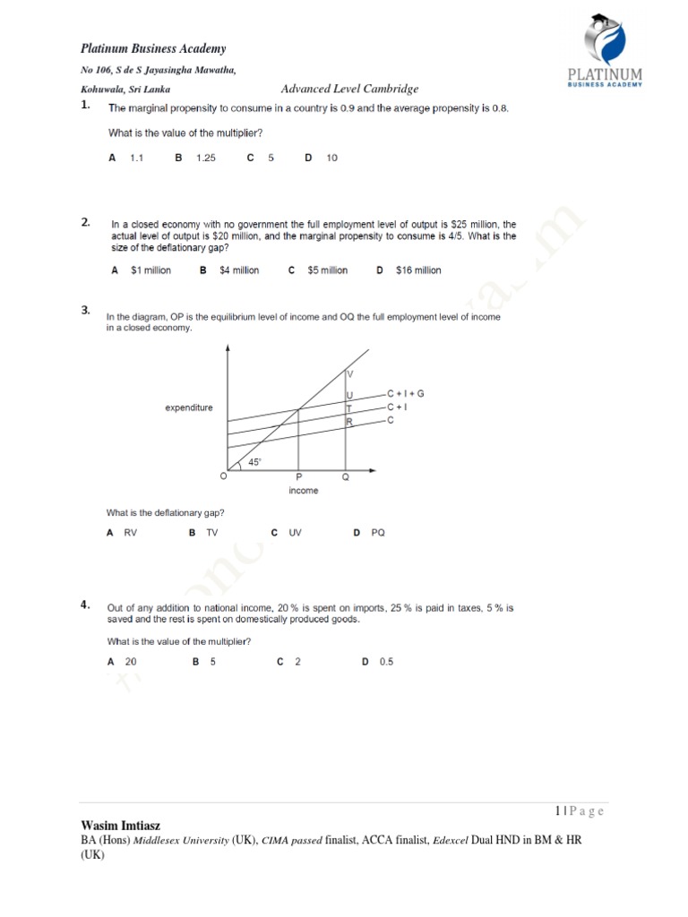 Multiplier Paper 3 A Level Question Paper 2020 Final | PDF ...
