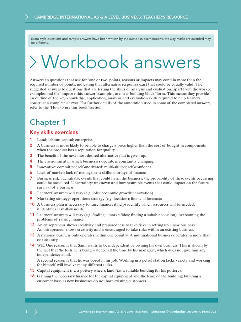 ASAL Business Workbook Answers PDF PDF Corporate Social