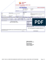 Tax invoice for SMS banking charges