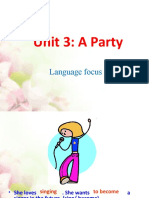 Unit 3 A Party Language Focus