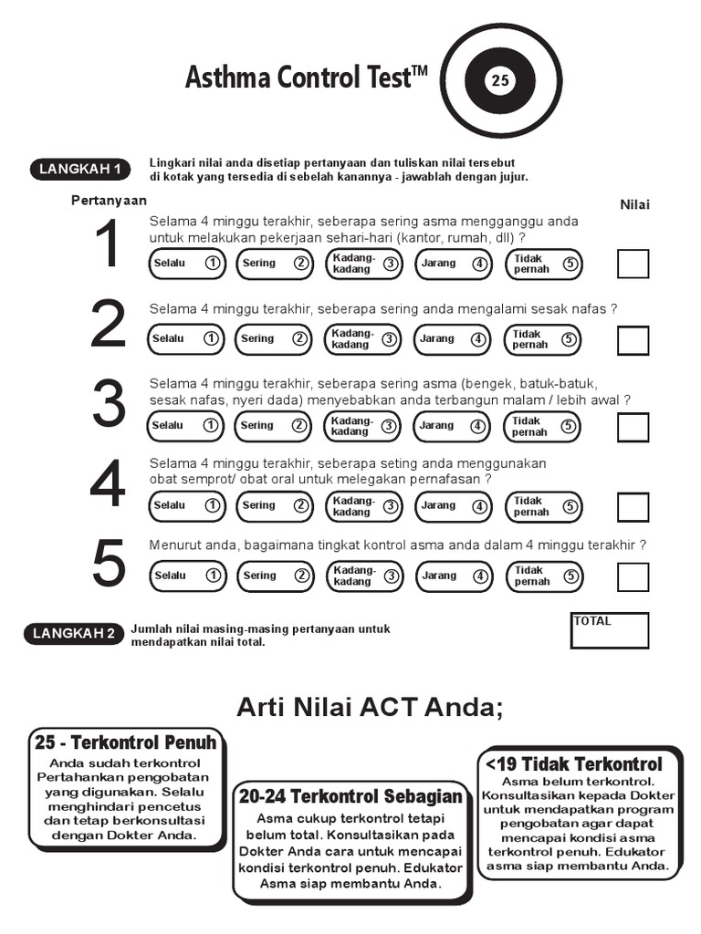 Asthma Control Test | PDF