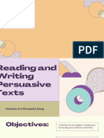 Lesson 2 - Reading and Writing Persuasive Texts