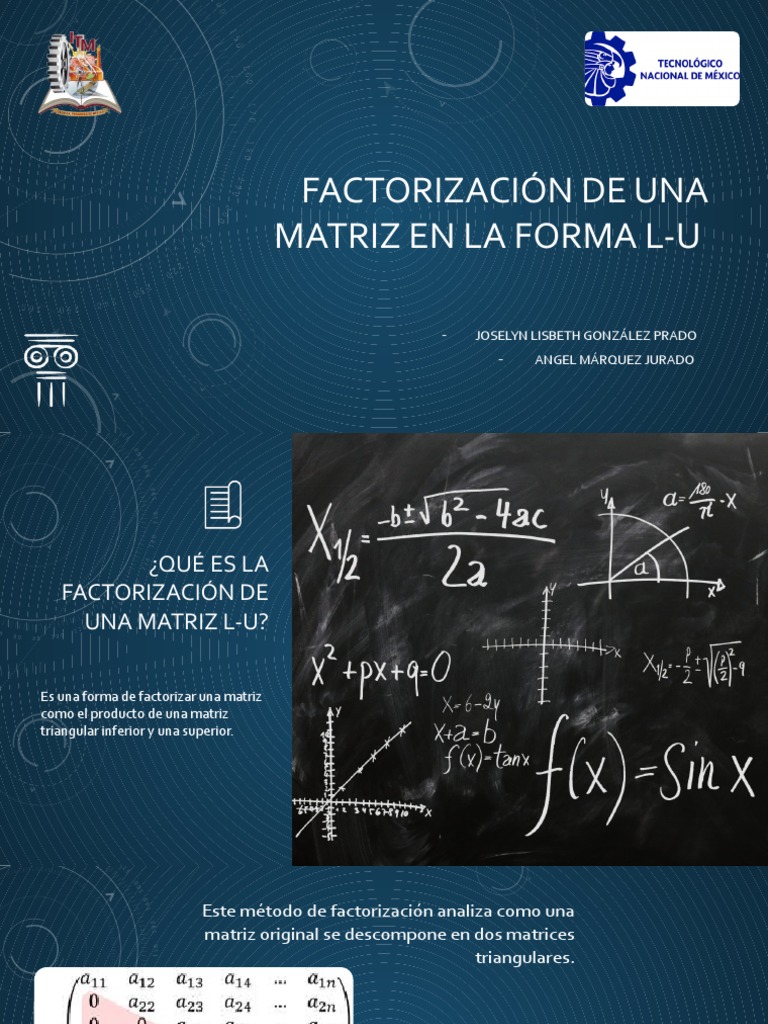 Factorización de Una Matriz en La Forma LU PDF