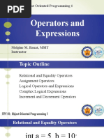 ITPF01 Week4 Operators and Expressions