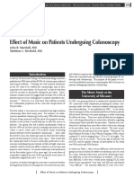 Effect of Music On Patients Undergoing Colonos