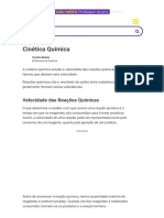 Cinética Química_ velocidade, influência de fatores e exercícios