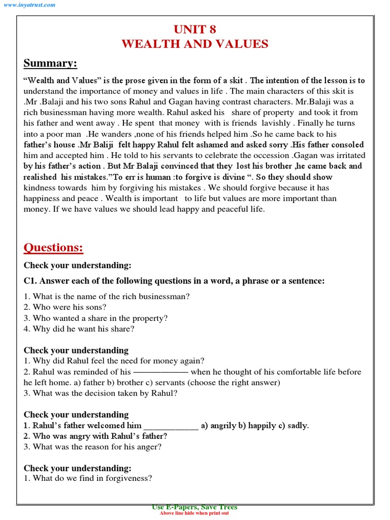 7th-std-english-prose-08-wealth-and-values-notes-2019-20-pdf-pdf