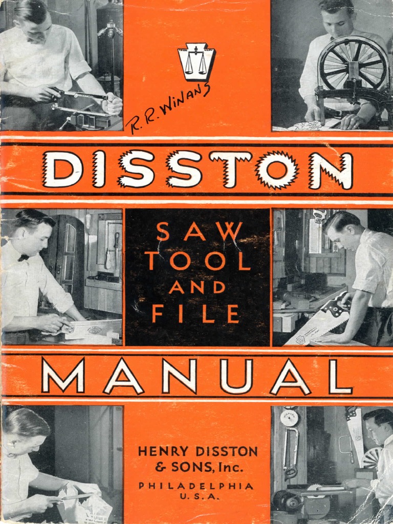 Disston Saw Tool File Manual 1936 | PDF