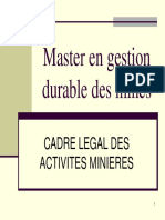 Cadre Légal Des Ativités Minières 2012 Draft PDF