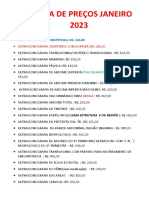 Preços Ultrassonografia Janeiro 2023