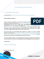 27 Modelo de Carta de Renuncia Laboral