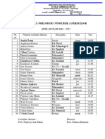 Graficul Orelor de Consiliere A Părinților - 2022 - 2023 PDF