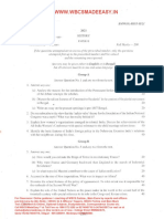 WBCS Main Examination 2021 History Optional Question Paper 2 PDF
