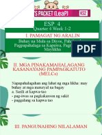 ESP 4 Quarter 4 Week 1-2 Buhay Na Mula Sa Diyos, Pahalagahan Pagpapahalaga Sa Kapuwa, Pagmamahal Sa Maylikha