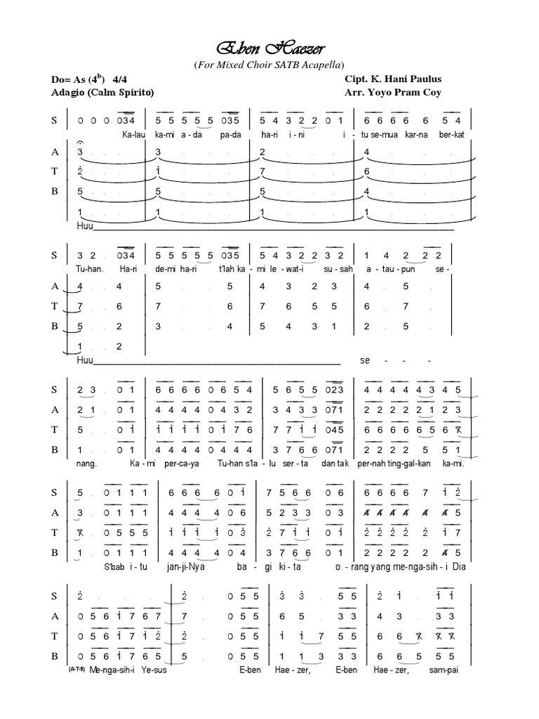 Eben Haezer - Lagu Wajib Final | PDF