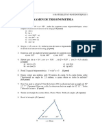 Examen Trigonometria PDF