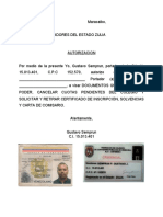 Carta de Autorizacion Visados Gustavo Semprun