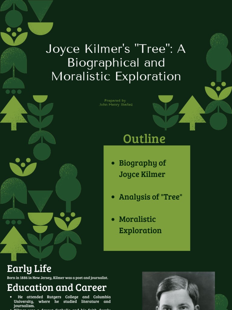 Joyce Kilmer's Tree A Biographical and Moralistic Exploration PDF