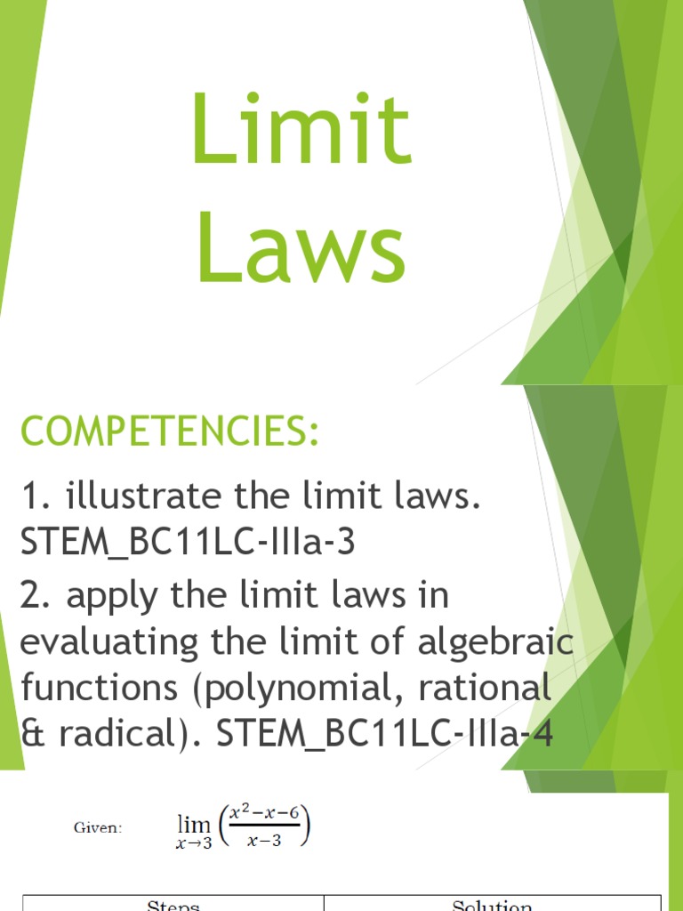 Limit Laws 1 PDF | PDF