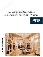 Os Estilos de Decorações Mais Comum de Lojas e Vitrines PDF