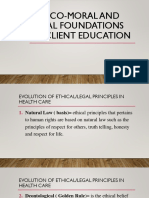Ethico Moral and Legal Foundations of Client Education 2019 2020