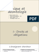 Ethique Et Déontologie