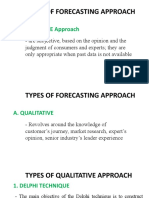 Approaches in Forecasting