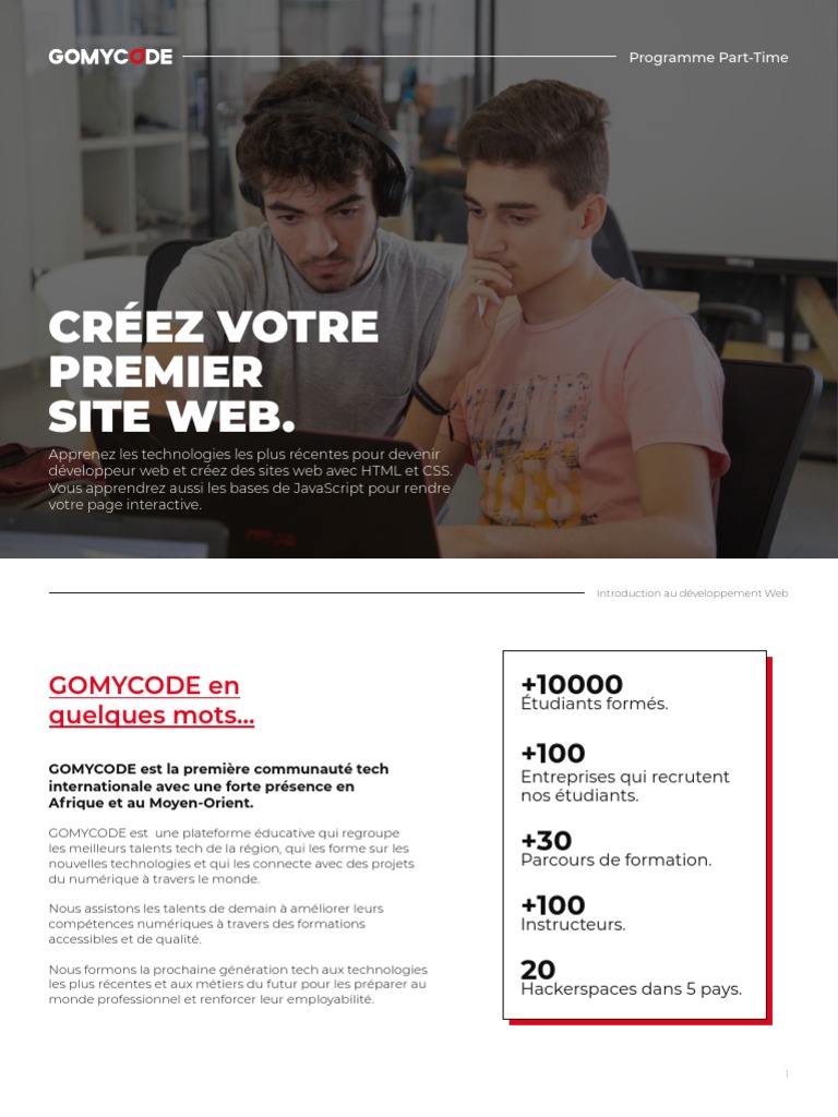 Créez votre premier site web avec GOMYCODE | PDF | Internet | Internet ...
