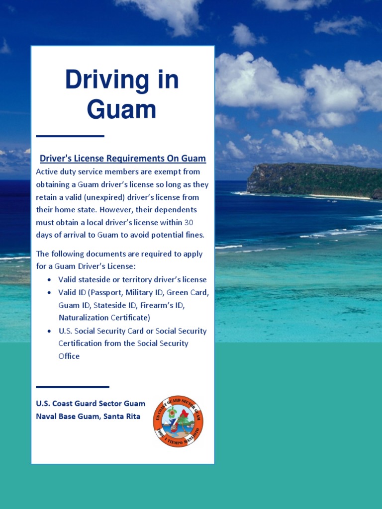 Driving in Guam PDF PDF Driver's License Identity Document