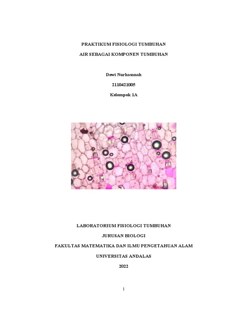 Proses Plasmolisis dan Deplasmolisis | PDF