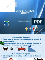 Miscarea Și Repaus Științe CL5